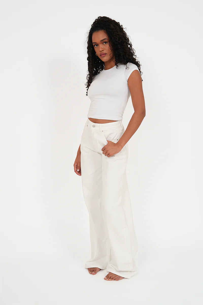"Wide" leg jeans white tall - Image 3