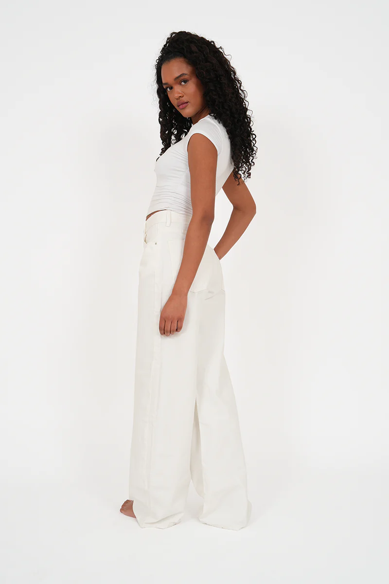 "Wide" leg jeans white tall - Image 4