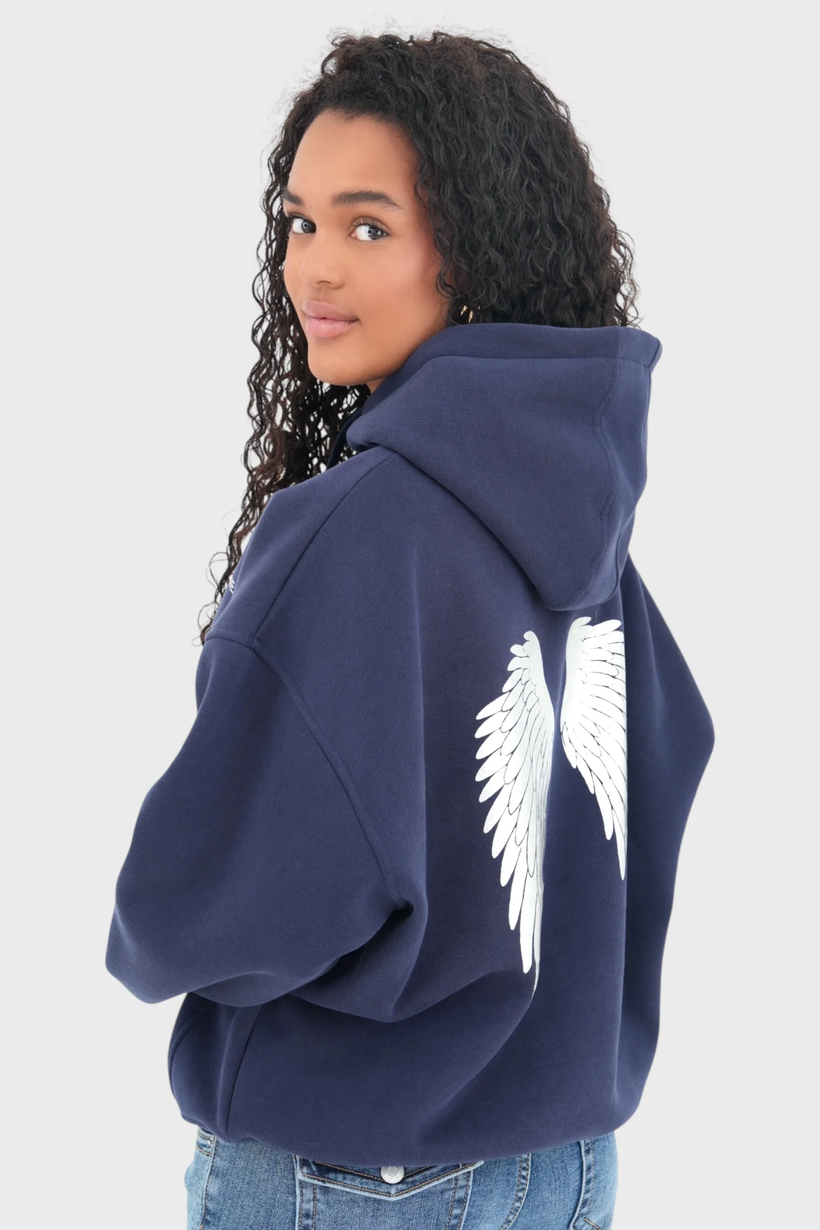 "Wing" hoodie navy - Image 3