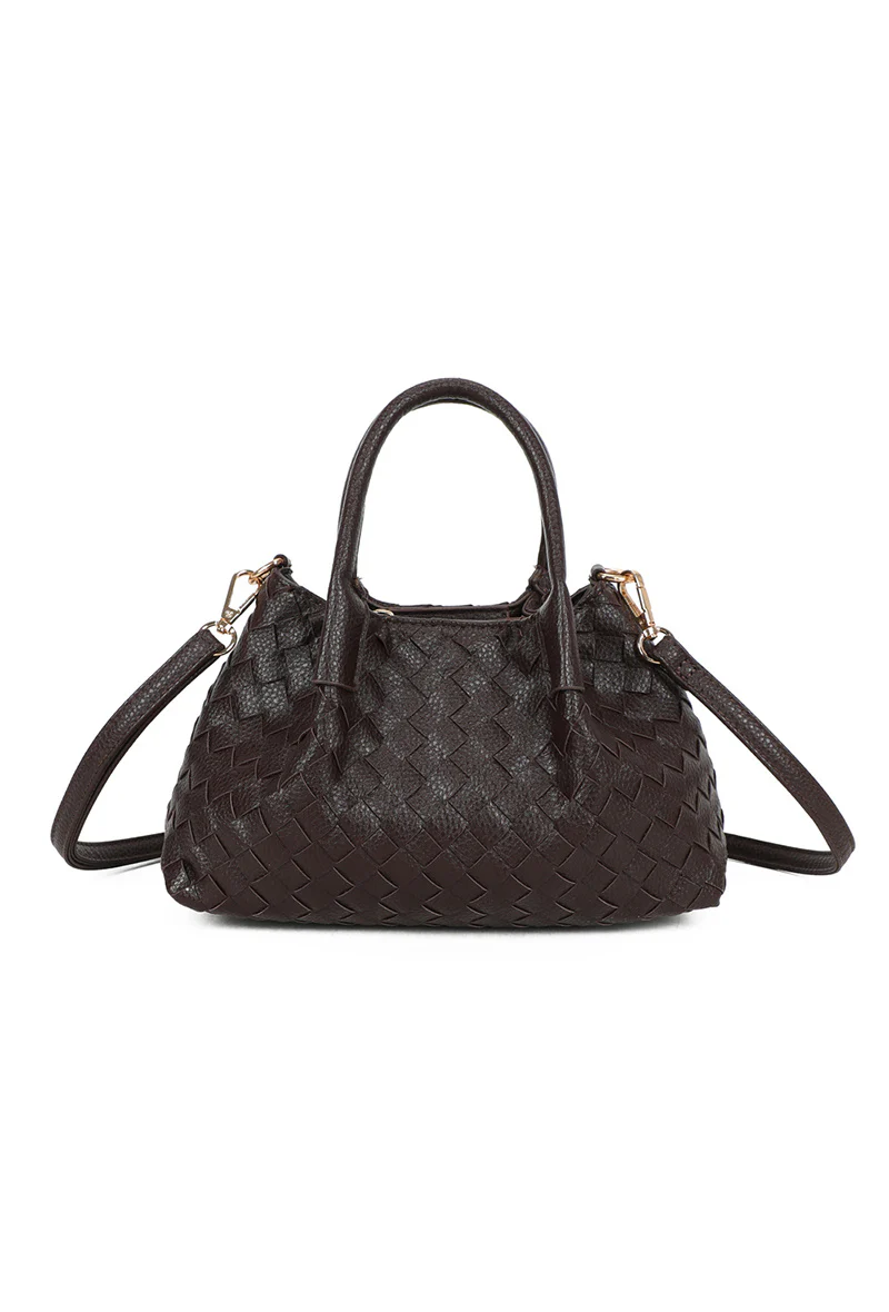 "Woven" bag brown