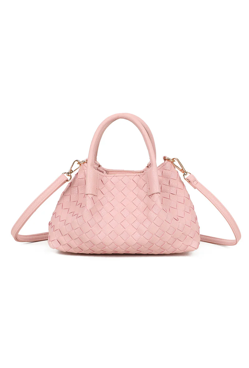"Woven" bag pink